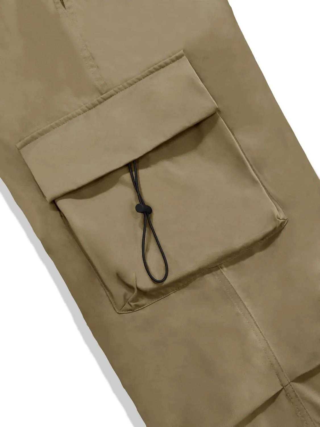 OYOANGLE Men's Cargo Pants Elastic Waist Flap Pockets Hip Hop Baggy Harem Pants