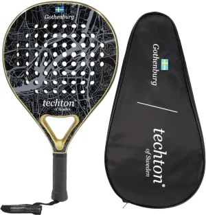 Padel Racket with 3K 12K Carbon Fiber Surface & EVA Memory Foam Core – Lightweight, Well-Balanced Paddle for Beginners and Intermediate Players – Includes Carry Bag