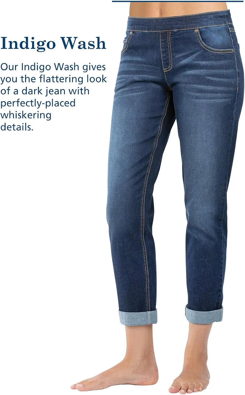 PajamaJeans Boyfriend Jeans for Women - Elastic Waist Jeans