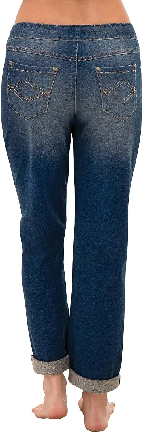 PajamaJeans Boyfriend Jeans for Women - Elastic Waist Jeans
