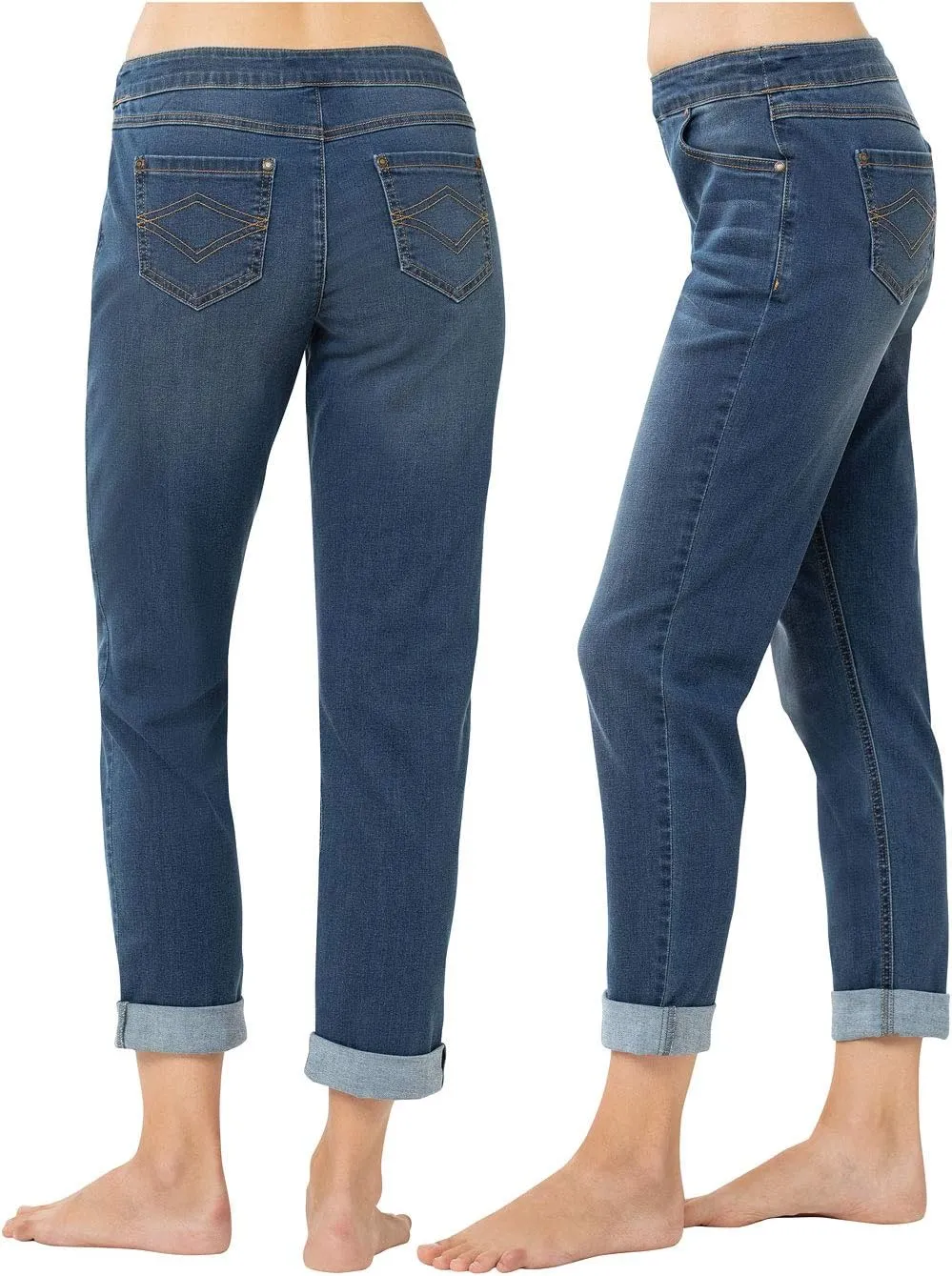 PajamaJeans Boyfriend Jeans for Women - Elastic Waist Jeans