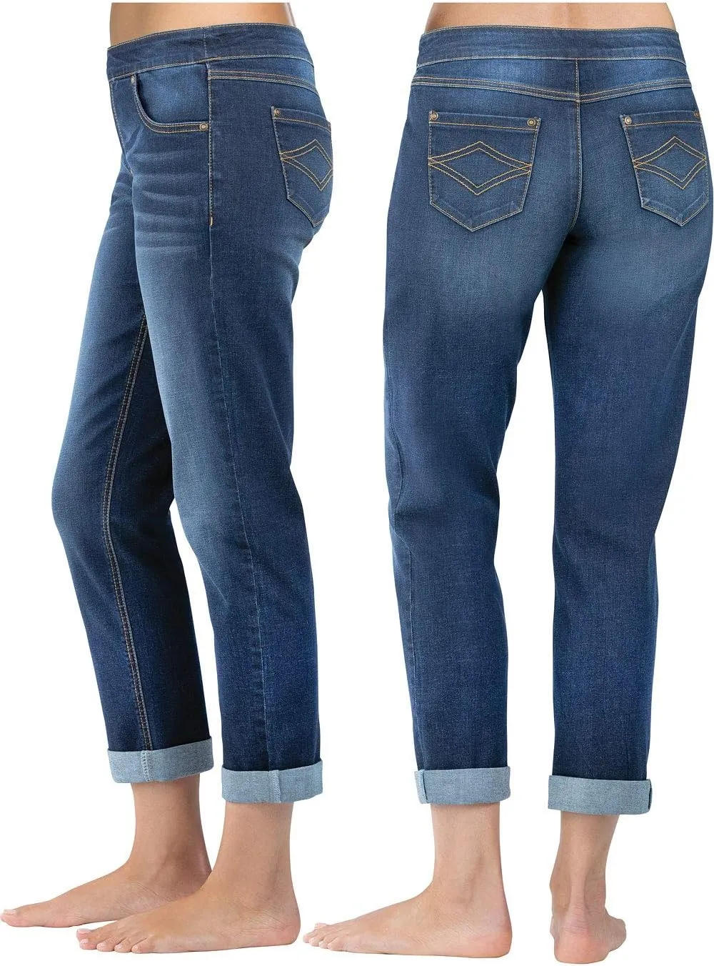 PajamaJeans Boyfriend Jeans for Women - Elastic Waist Jeans