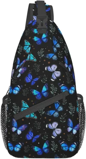 Patterned Sling Bag Crossbody Backpack,Adjustable Chest Bag Casual Shoulder Backpack Travel Hiking Daypack Unisex