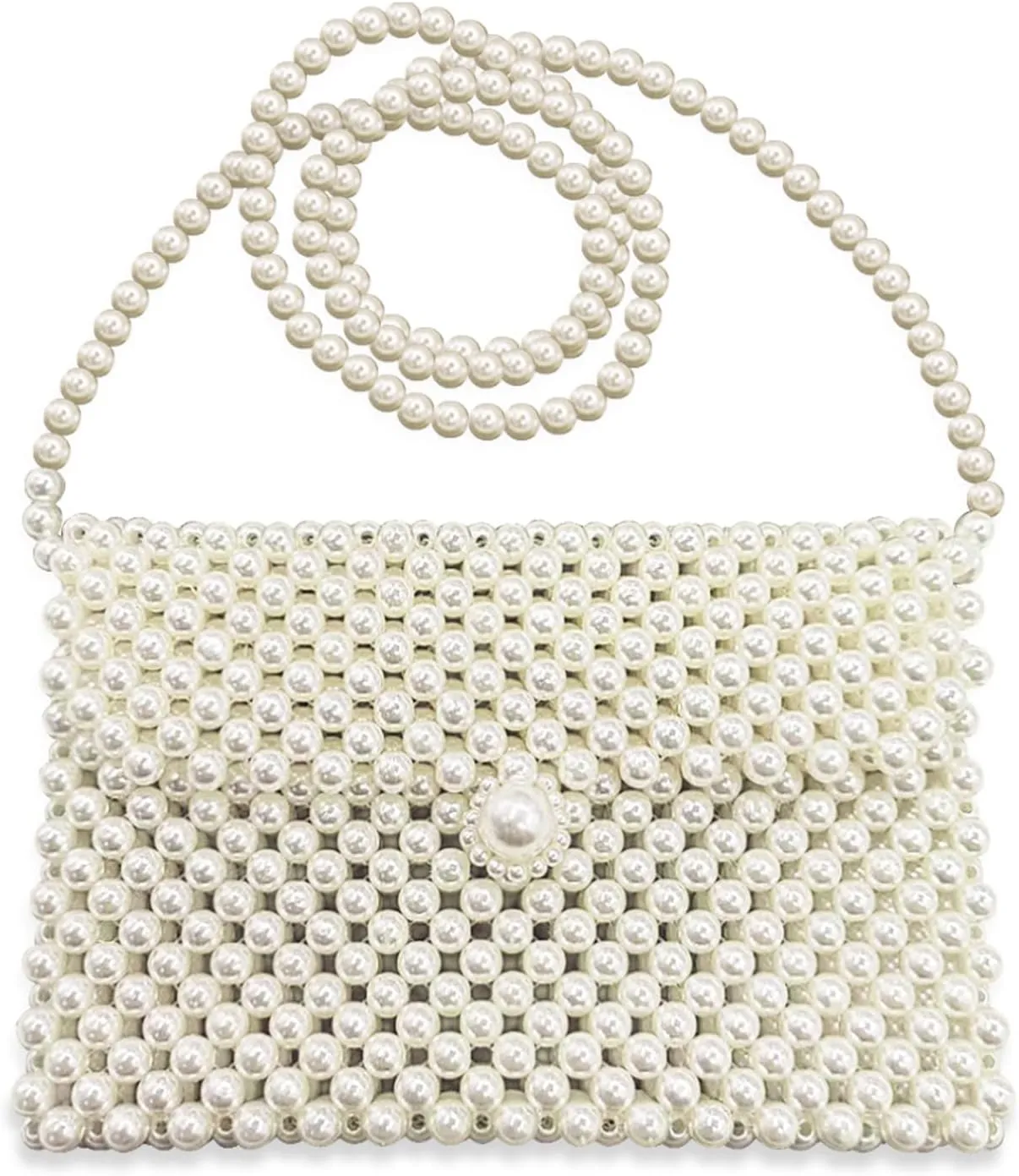 Pearl Purse for Women,Beaded Purse Bag,Pearl Clutch for Women Party Appointment