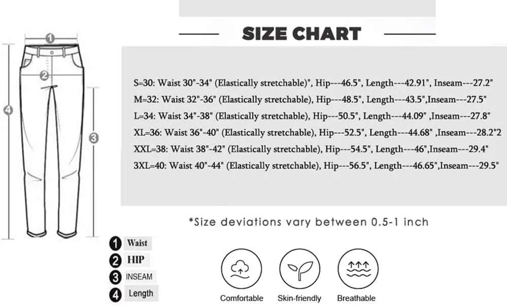 perdontoo Men's Linen Cotton Loose Fit Casual Lightweight Elastic Waist Summer Beach Pants