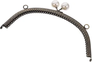 PERSELOSO Grain Pearl Lock Purse Frame Stylish Clutch Frame for DIY Handbag Making Lightweight Resistant Coin Bag Accessory