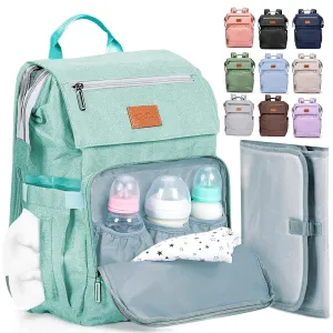 PILLANI Baby Diaper Bag Backpack - Diaper Backpack - Large Bag for Boys & Girls - Waterproof Travel Diaper Bags with Changing Pad - Baby Registry Search & Shower Gifts - Newborn Essentials Must Haves