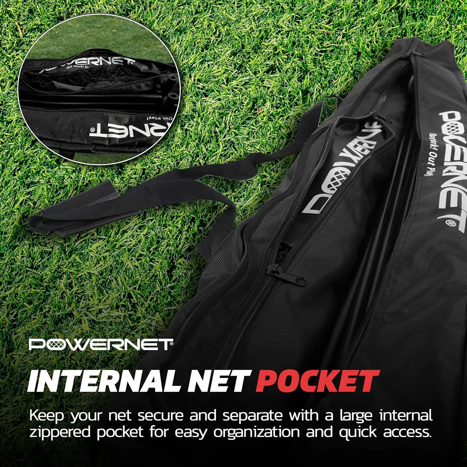 PowerNet 7x7 FT Baseball & Softball Net Replacement Parts, Replace 7x7 FT Frame, Net Only or Carry Bag, Metal Frame and Fiberglass Poles, Durable Nets & Bags Available in Team Colors