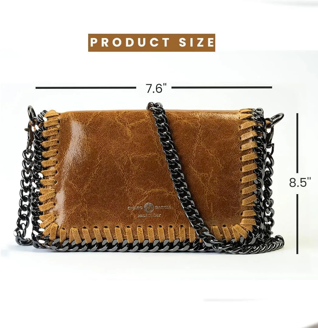 Premium Italian Leather Handmade in Florence, Italy. Small Crossbody Bag for Women with a Detachable Strap Made in Italy.
