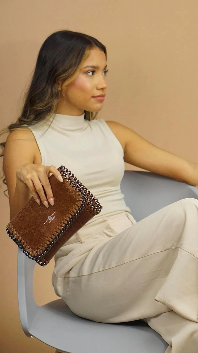 Premium Italian Leather Handmade in Florence, Italy. Small Crossbody Bag for Women with a Detachable Strap Made in Italy.
