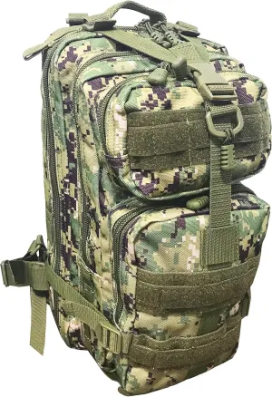 Presidio Tactical Assault Backpack - Military Approved Compact Backpack Made Of Water Resistant 900 Denier Cordura Nylon Features Large Center Pocket & MOLLE Webbing