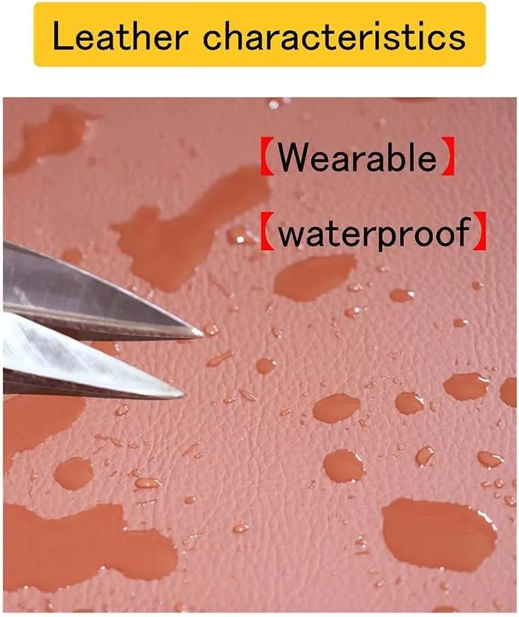 PU Fabric Leather 0.59mm Thick Faux Synthetic Leather Material Sheets for Upholstery Crafts, DIY Sewings, Sofa, Handbag, Hair Bows Decorations(Brownish red,1.6X9m)