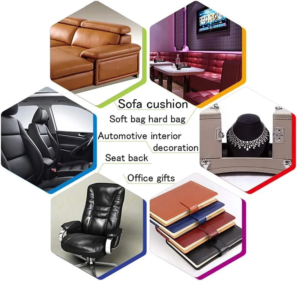 PU Fabric Leather 0.59mm Thick Faux Synthetic Leather Material Sheets for Upholstery Crafts, DIY Sewings, Sofa, Handbag, Hair Bows Decorations(Brownish red,1.6X9m)