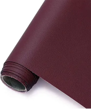 PU Fabric Leather 0.59mm Thick Faux Synthetic Leather Material Sheets for Upholstery Crafts, DIY Sewings, Sofa, Handbag, Hair Bows Decorations(Brownish red,1.6X9m)
