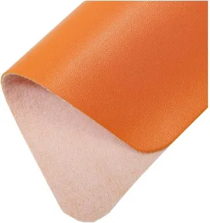 PU Fabric Leather, 1.1mm Thick Faux Synthetic Material Sheets for Upholstery Crafts, DIY Sewings, Sofa, Handbag(Oranje,1.5X3.28yd)