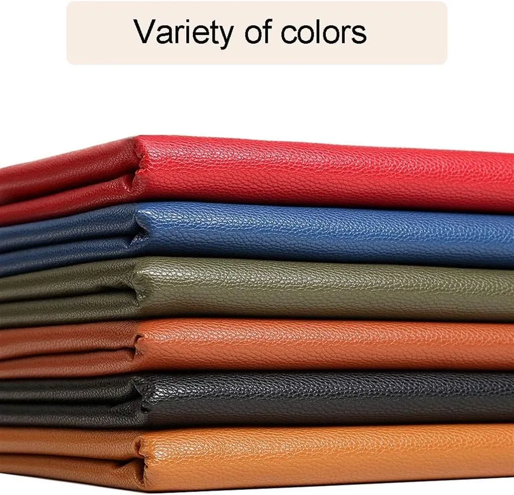 PU Fabric Leather 138x100 Cm 1.2mm Thick Faux Synthetic Leather Material Sheets for Upholstery Crafts, DIY Sewings, Sofa, Handbag, Hair Bows Decorations(Reddish Brown,1.38X9m)