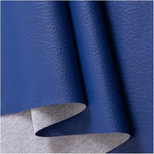 PU Fabric Leather 140cm x 100cm, 0.7mm Thick Faux Material Sheets Repair for Upholstery Crafts DIY Sewing, Sofa Handbag(Blue,1.4X6m)