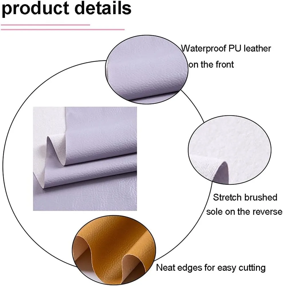 PU Fabric Leather 140cm x 100cm, 0.7mm Thick Faux Material Sheets Repair for Upholstery Crafts DIY Sewing, Sofa Handbag(Blue,1.4X6m)
