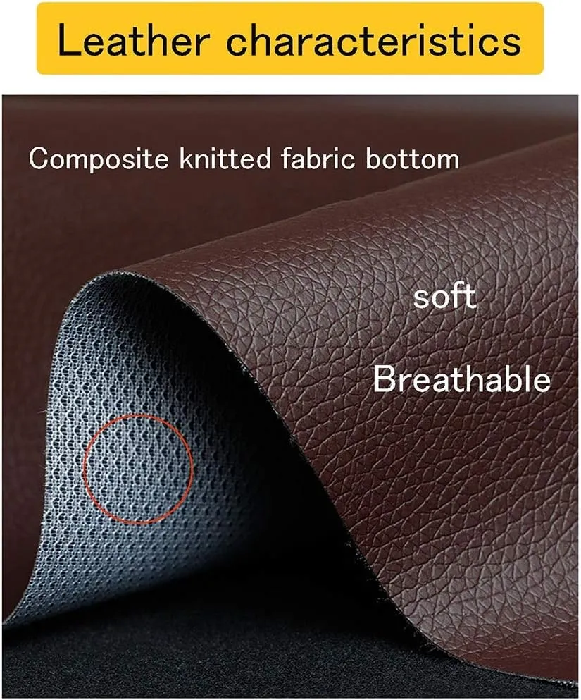 PU Fabric Leather Faux Synthetic Leather Material Sheets Wear-resistant And Elastic Soft For Upholstery Crafts, DIY Sewings, Sofa, Handbag, Hair Bows Decorations, Car Seat 1.6x1m(Colour: Dark blue)(Da