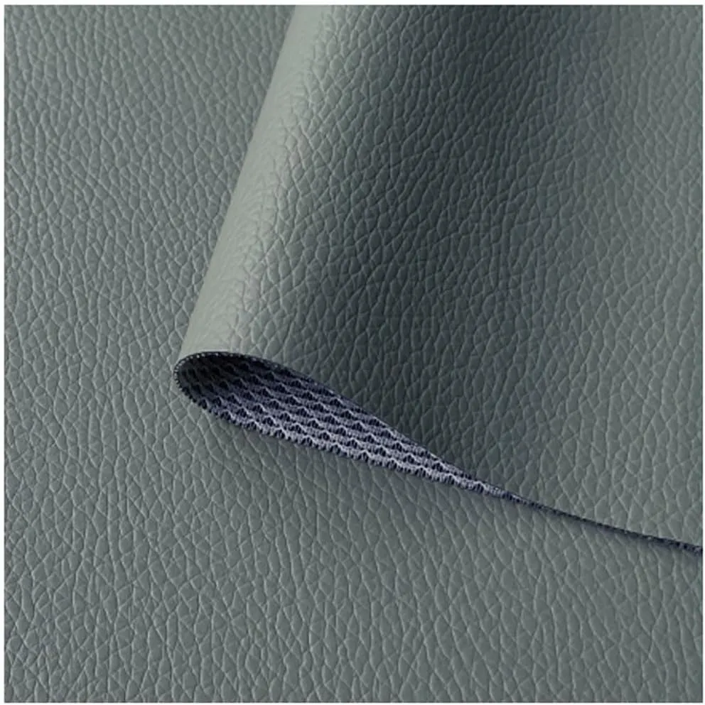 PU Fabric Leather Faux Synthetic Leather Material Sheets Wear-resistant And Elastic Soft For Upholstery Crafts, DIY Sewings, Sofa, Handbag, Hair Bows Decorations, Car Seat (Size:1.6x1m)(Medium Gray,1.
