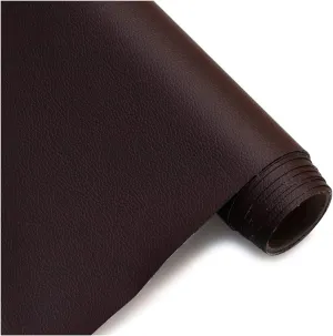 PU Fabric Leather Faux Synthetic Leather Material Sheets Wear-Resistant and Elastic Soft for Upholstery Crafts, DIY Sewings, Sofa, Handbag, Hair Bows Decorations, Car Seat(Dark Coffee,1.6X2m)