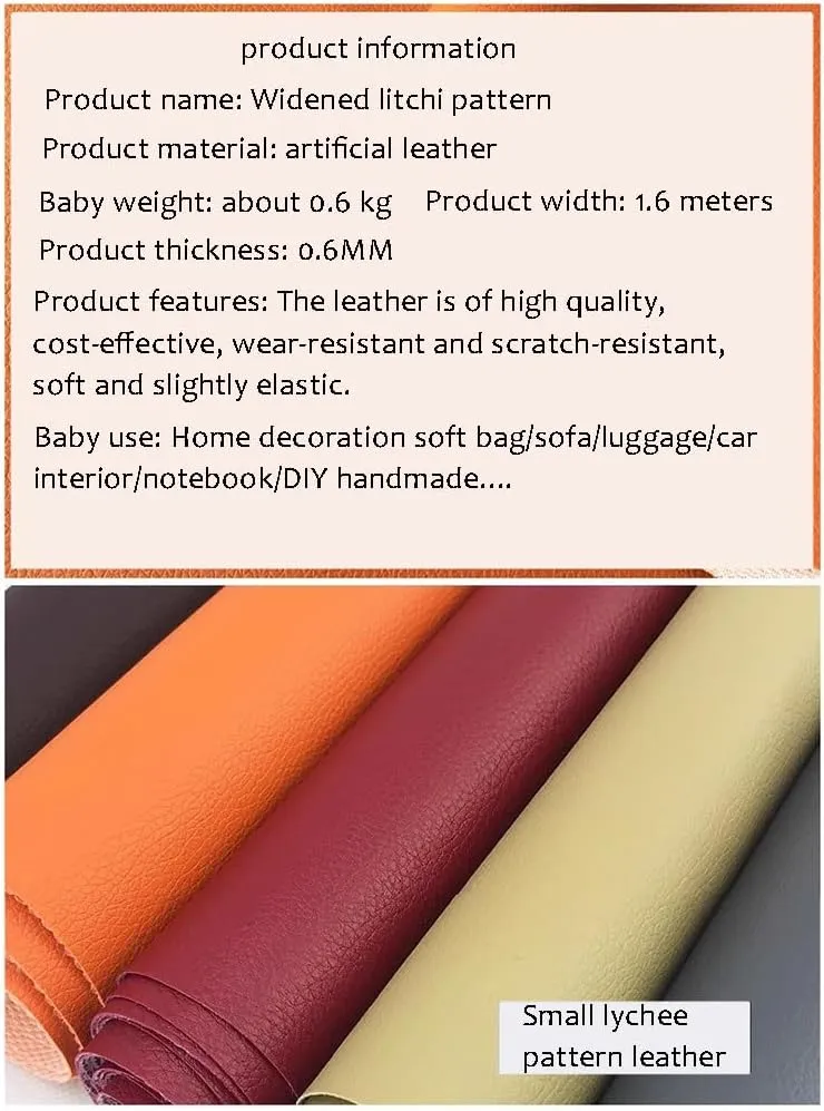 PU Fabric Leather Faux Synthetic Leather Material Sheets Wear-Resistant and Elastic Soft for Upholstery Crafts, DIY Sewings, Sofa, Handbag, Hair Bows Decorations(Peacock Green,1.6X8m)