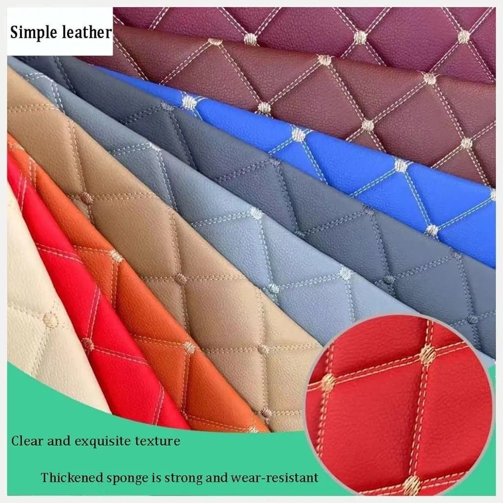 PU Fabric Leather Leatherette Faux Upholstery Crafts DIY Sewings Sofa Handbag Car Seat Hair Bows Decorations(Brown,1.6x2m)