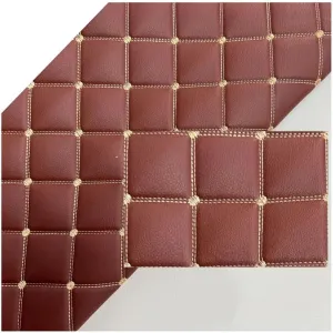 PU Fabric Leather Leatherette Faux Upholstery Crafts DIY Sewings Sofa Handbag Car Seat Hair Bows Decorations(Brown,1.6x2m)