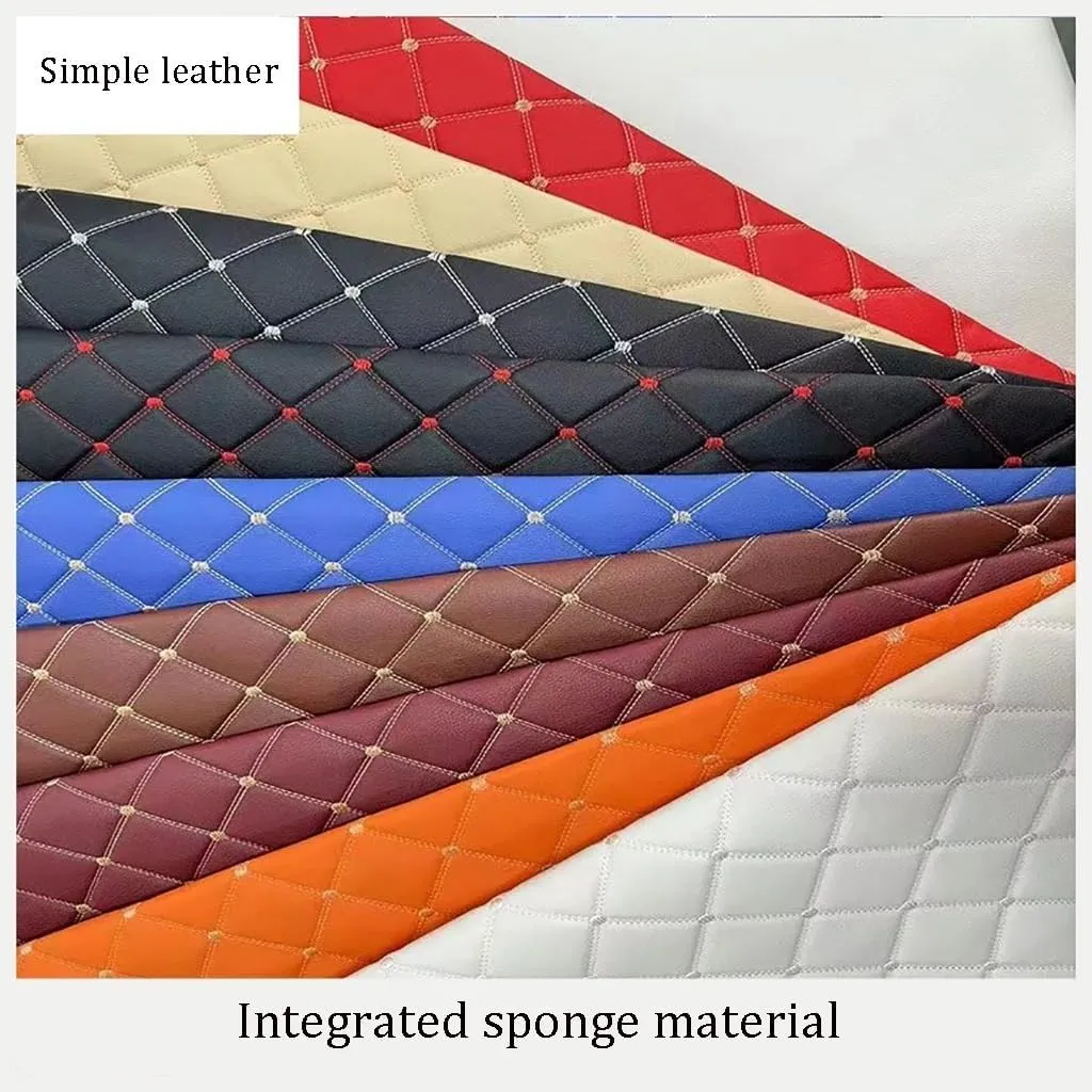 PU Fabric Leather Leatherette Faux Upholstery Crafts DIY Sewings Sofa Handbag Car Seat Hair Bows Decorations(Brown,1.6x2m)