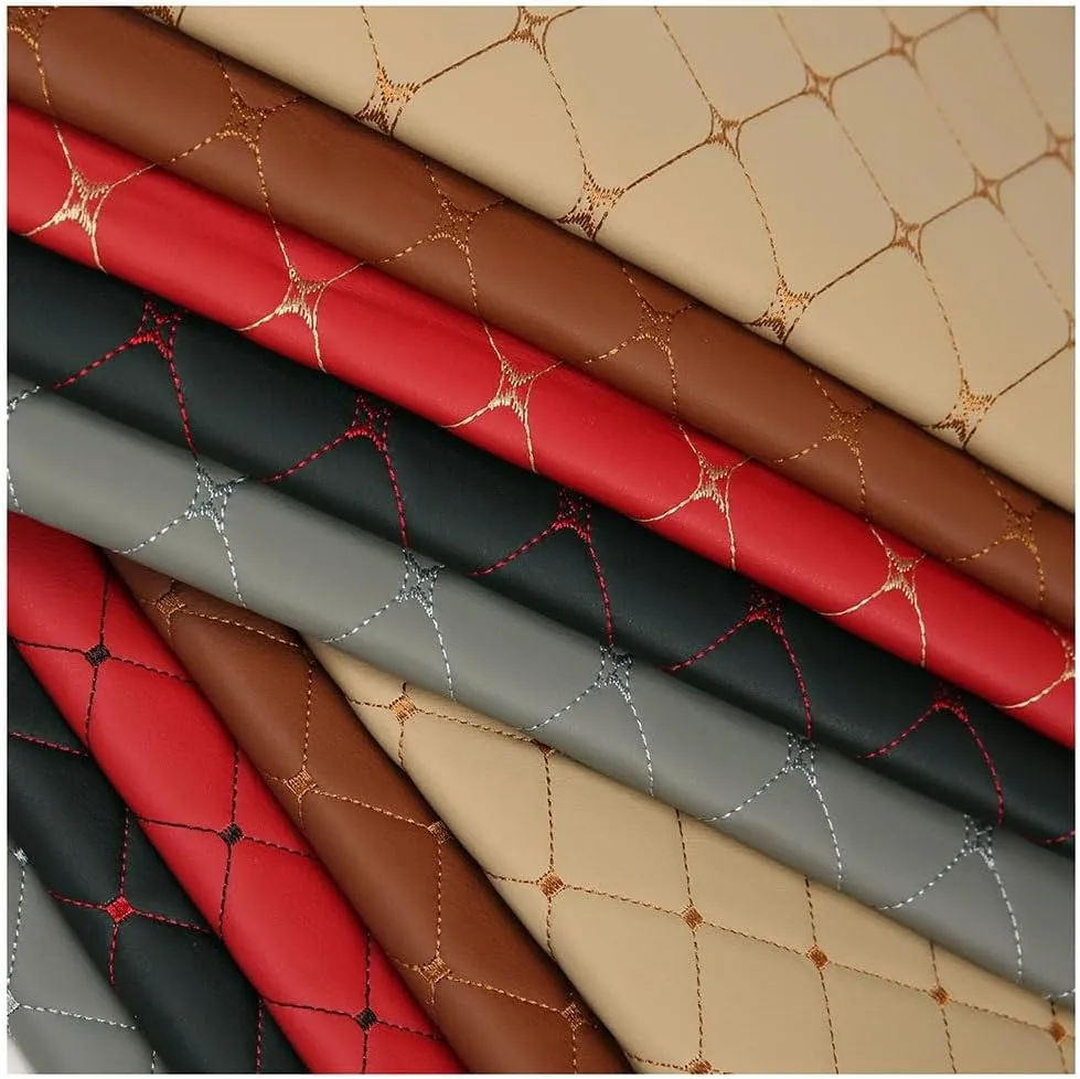 PU Fabric Leather Sheets Wear-Resistant and Elastic Soft for Upholstery Crafts, DIY Sewings, Sofa, Handbag, Hair Bows(Black,1.4X3m)