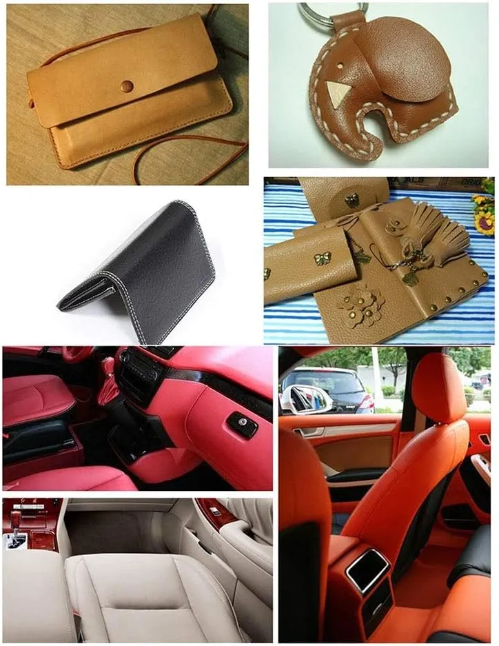PU Fabric Leather140 X 100 cm, Leatherette Faux Leather Upholstery Crafts DIY Sewings Sofa Handbag Car Seat Hair Bows Decorations(Off-White,1.4X3m)