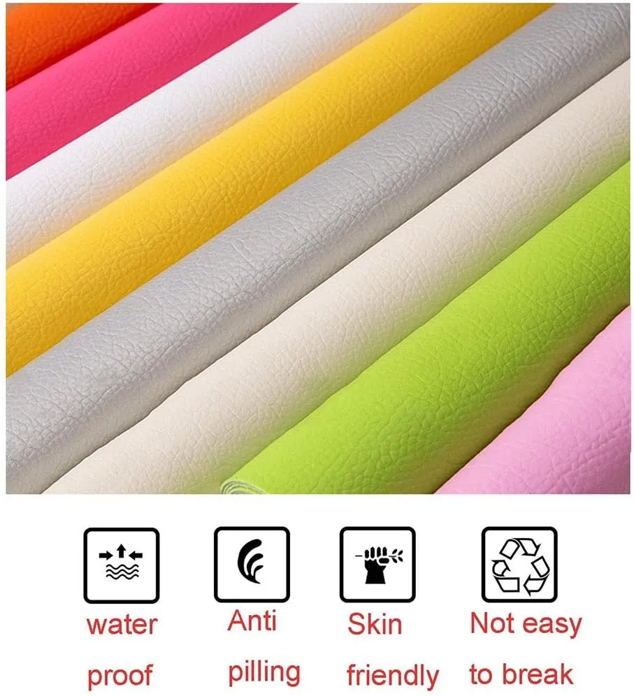 PU Fabric Leather140 X 100 cm, Leatherette Faux Leather Upholstery Crafts DIY Sewings Sofa Handbag Car Seat Hair Bows Decorations(Yellow,1.4X3m)