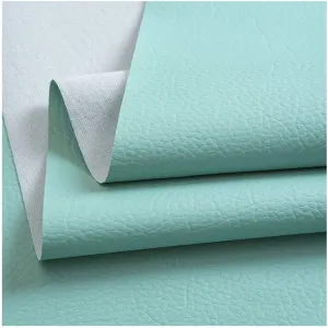 PU Fabric Leather140 X 100 cm, Leatherette Faux Upholstery Crafts DIY Sewings Sofa Handbag Car Seat Hair Bows Decorations(Light Green,1.4X10m)