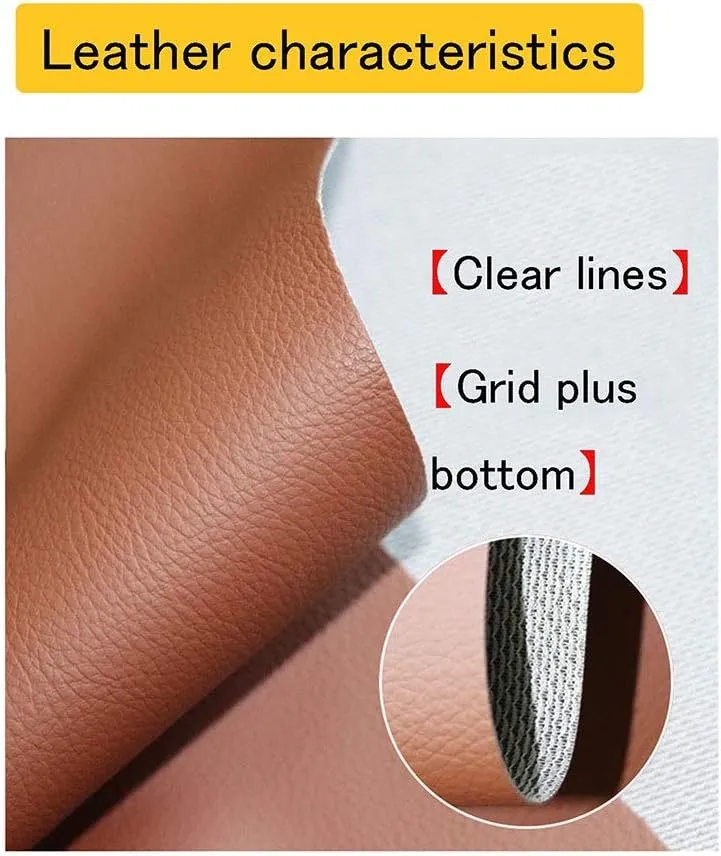 PU Faux Leather Fabric by The Metre 100x160cm/39''x63'' Leatherette Vinyl Fabric for DIY Crafts Sewing, Sofa Repair, Seats Cover, Handbag DIY Material(Colour: Khaki)(Dark Brown,1.6X2m)