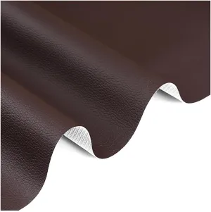 PU Faux Leather Fabric by The Metre 100x160cm/39''x63'' Leatherette Vinyl Fabric for DIY Crafts Sewing, Sofa Repair, Seats Cover, Handbag DIY Material(Colour: Khaki)(Dark Brown,1.6X2m)