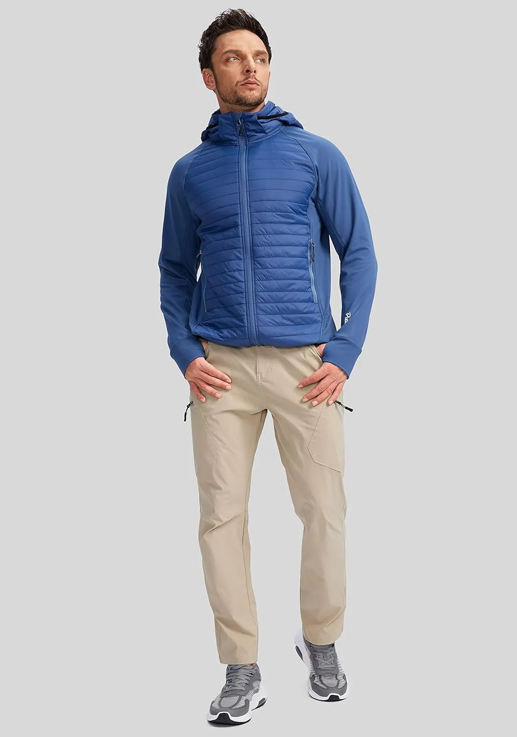 Pudolla Men's Lightweight Hiking Pants with 7 Pockets Quick Dry Water Resistant Fishing Travel Pants