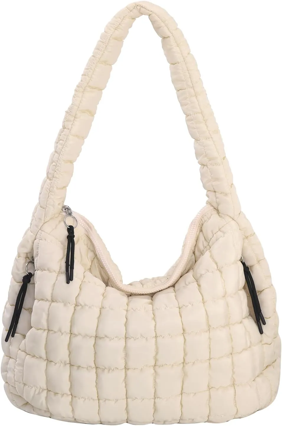 Puffer Tote Bag for Women - Large Quilted Crossbody Handbag - Lightweight Shoulder Hobo Bag - Soft Puffy Carryall