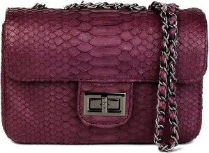 Python leather small cross body bag | snakeskin purse | small leather bag | small sling bag | small shoulder bag