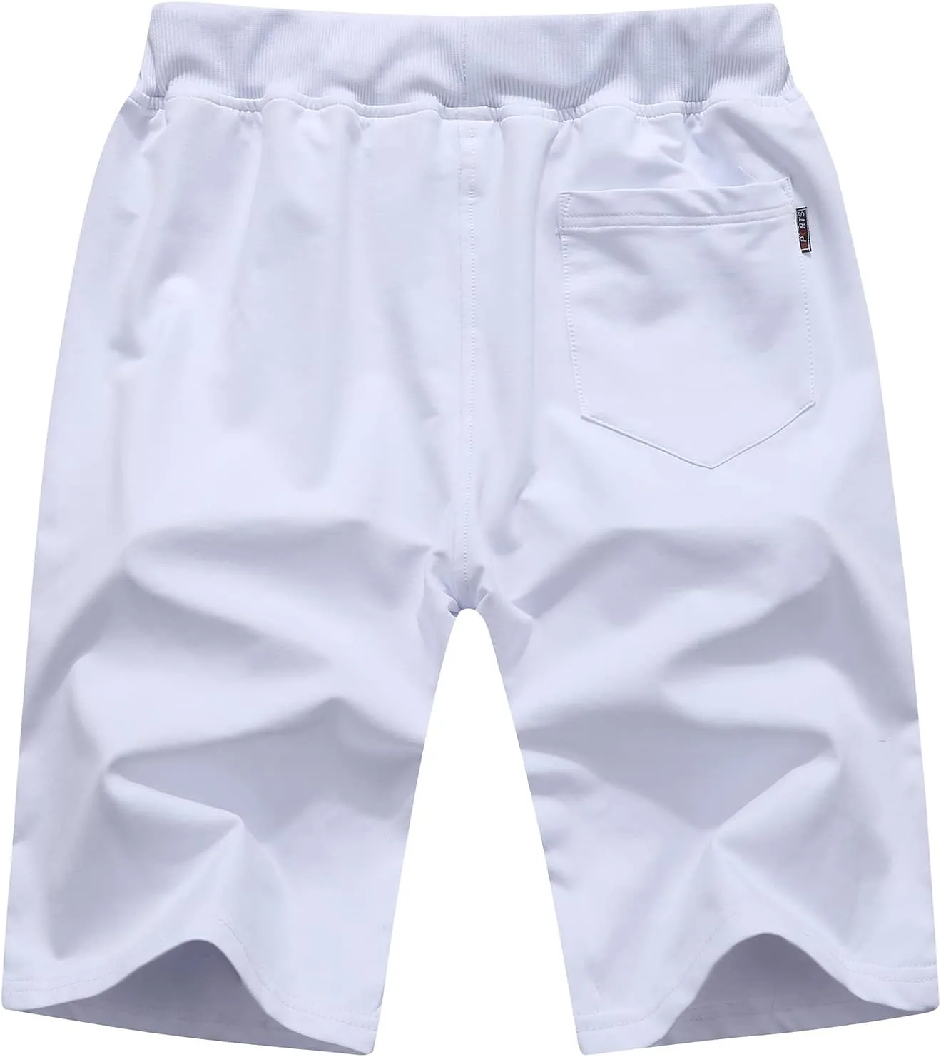 QPNGRP Mens Shorts Casual Drawstring Zipper Pockets Elastic Waist