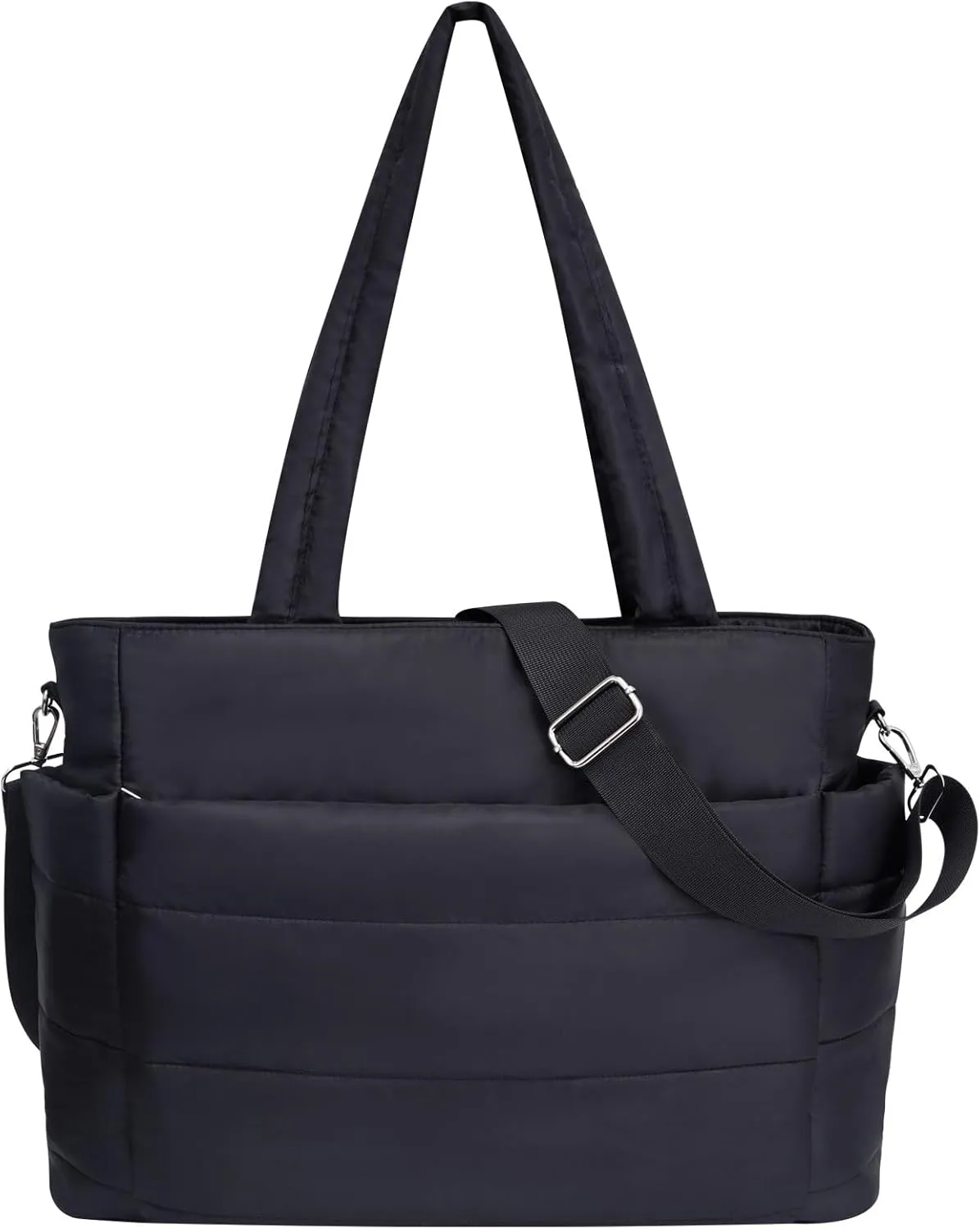Quilted Tote Bag, Large Carryall Shoulder Hobo Bag, Lightweight Puffer Design