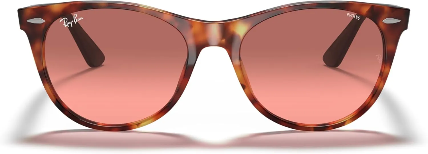 Ray-Ban Men's RB2185 Wayfarer Ii Evolve Photochromic Round Sunglasses