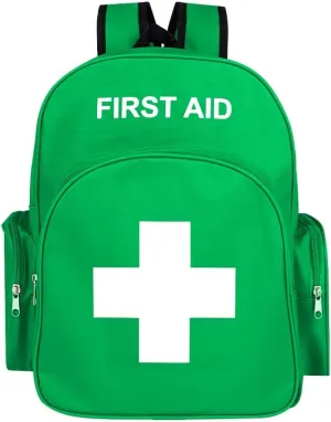 Red Emergency Bag First Aid Backpack Empty Medical First Aid Bag Treatment First Responder Trauma Bags for Camping Cycling Outings Daycare (Green)