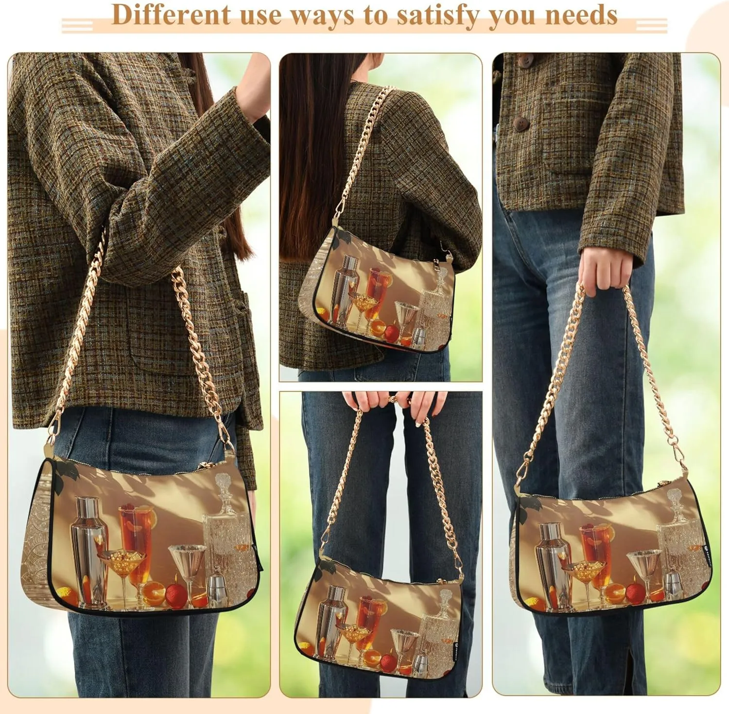 Regatta Painting Claude Monet Womens Purse Hobo Party Clutch Womens Trendy Handbags Chain over Shoulder Purse