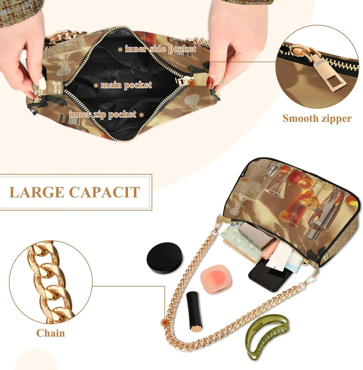 Regatta Painting Claude Monet Womens Purse Hobo Party Clutch Womens Trendy Handbags Chain over Shoulder Purse