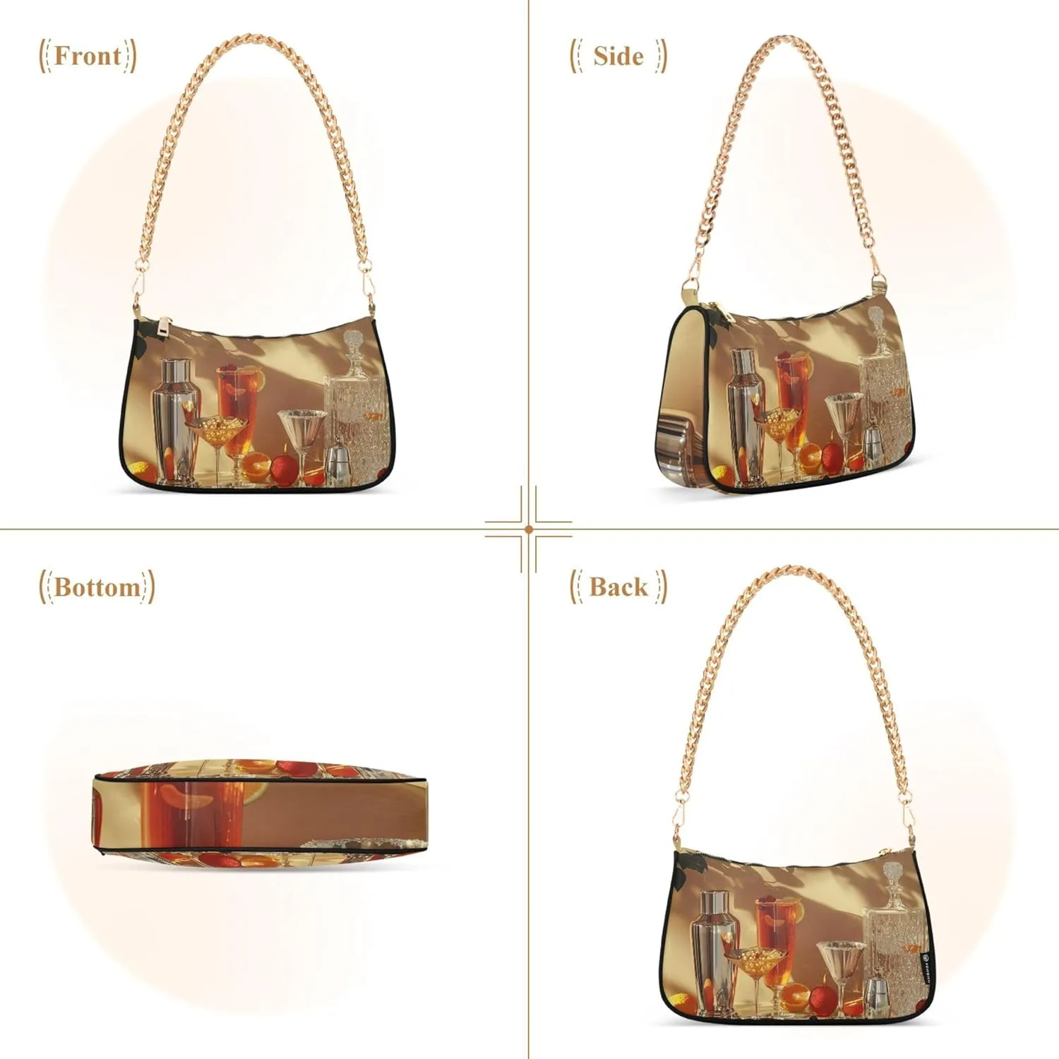 Regatta Painting Claude Monet Womens Purse Hobo Party Clutch Womens Trendy Handbags Chain over Shoulder Purse