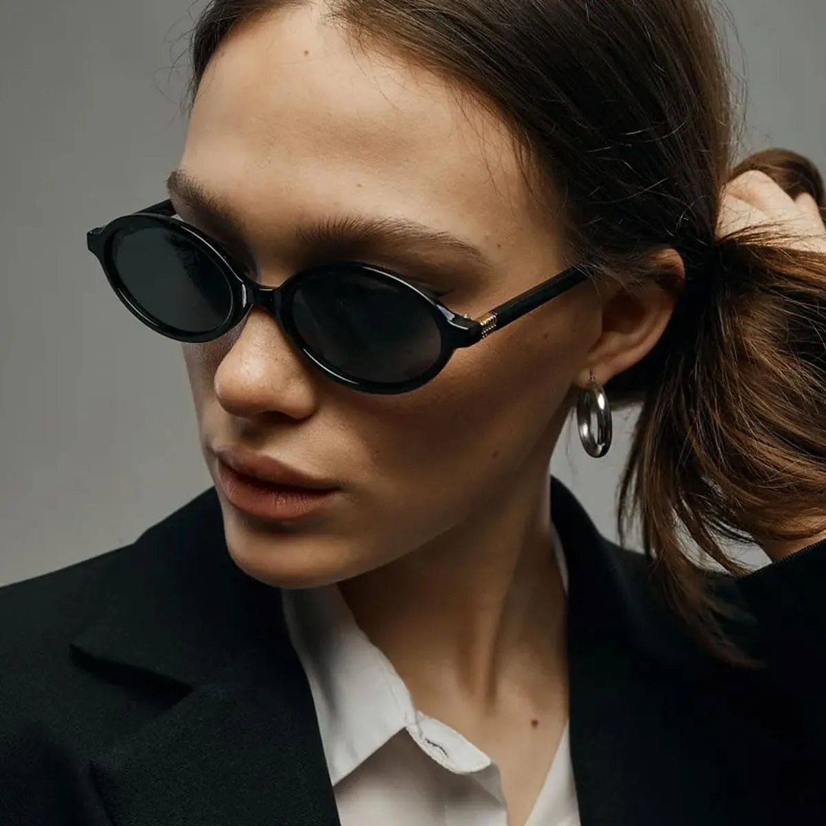 Retro Oval Sunglasses for Women Men Trendy Round Tortoise Sun Glasses 90s Vintage Shades