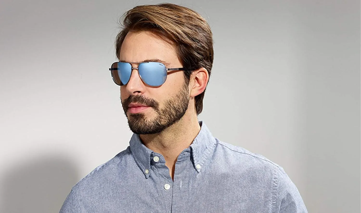 Revo Sunglasses Arthur: Polarized Crystal Glass Lens with Metal Aviator Frame