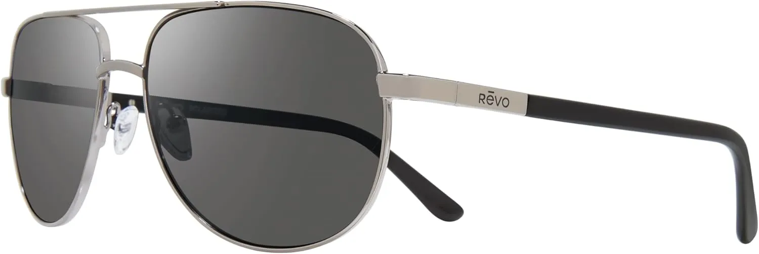 Revo Sunglasses Arthur: Polarized Crystal Glass Lens with Metal Aviator Frame