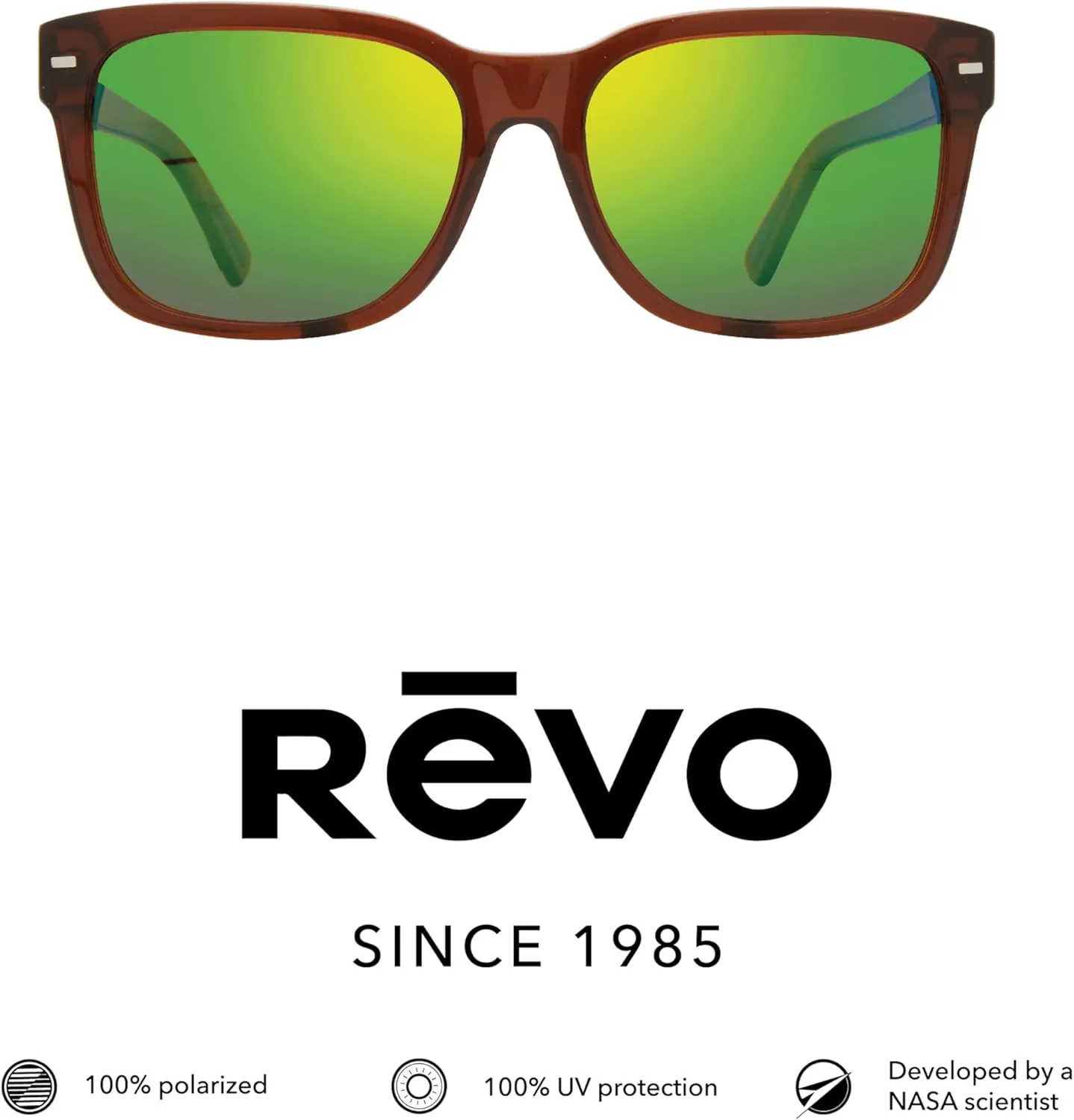 Revo Sunglasses Cobra: Polarized Crystal Glass Lens with Stainless Steel Round Frame