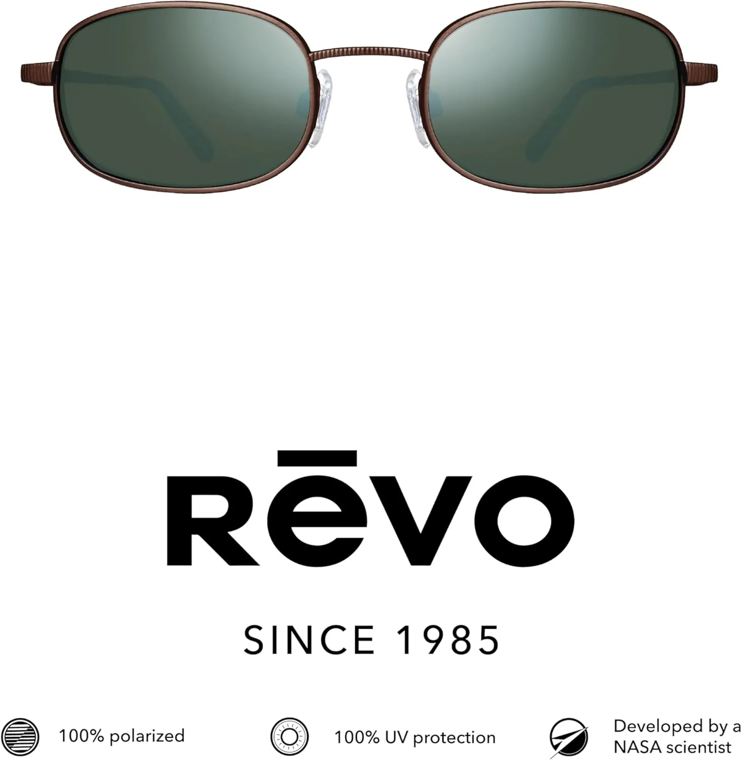 Revo Sunglasses Cobra: Polarized Crystal Glass Lens with Stainless Steel Round Frame